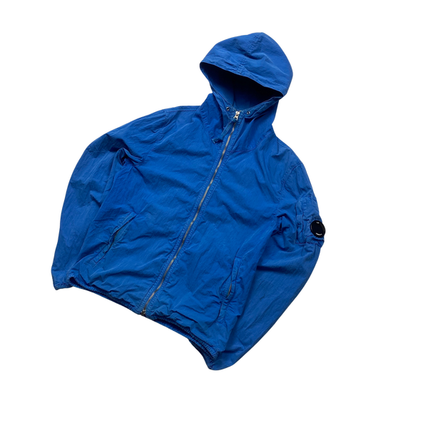 CP Company 50 Fili Blue Hooded Jacket - Medium