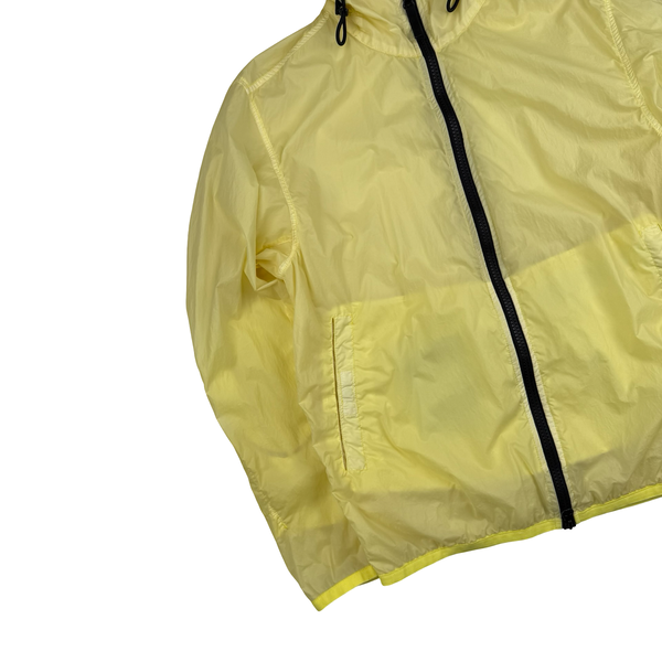 Stone Island 2019 Yellow Lamy Velour Hooded Jacket - Large
