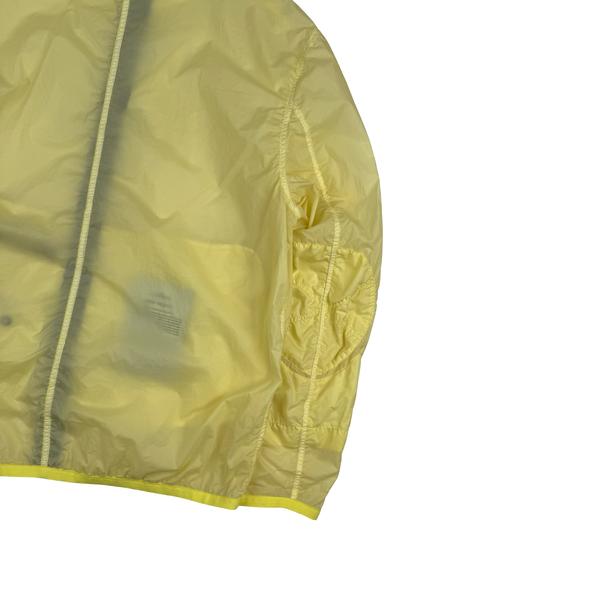 Stone Island 2019 Yellow Lamy Velour Hooded Jacket - Large