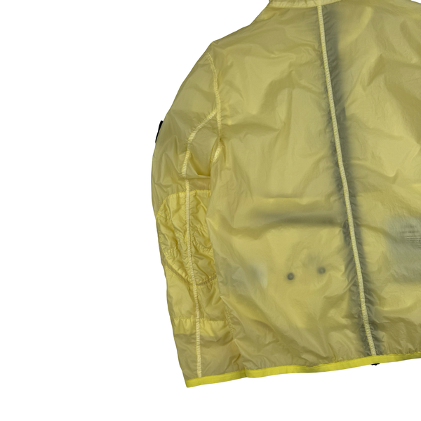 Stone Island 2019 Yellow Lamy Velour Hooded Jacket - Large
