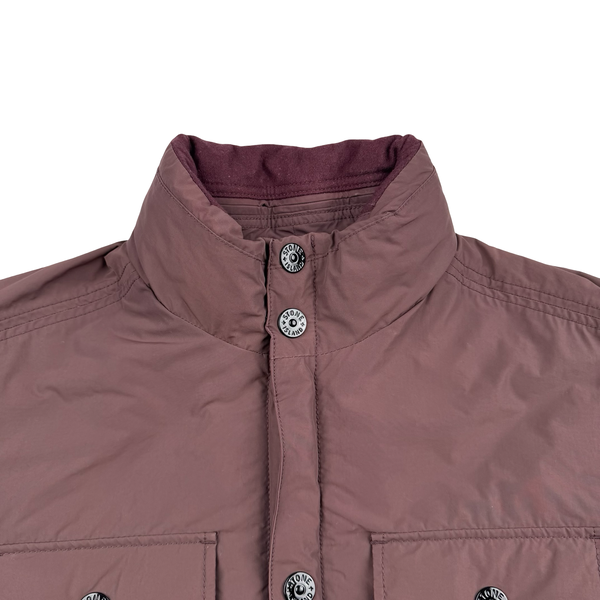 Stone Island 2015 Maroon Micro Reps Down Filled Puffer Field Jacket - Medium