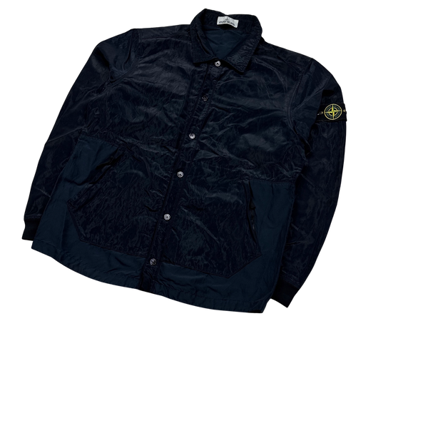 Stone Island 2016 Navy Nylon Shimmer Overshirt Jacket - XL