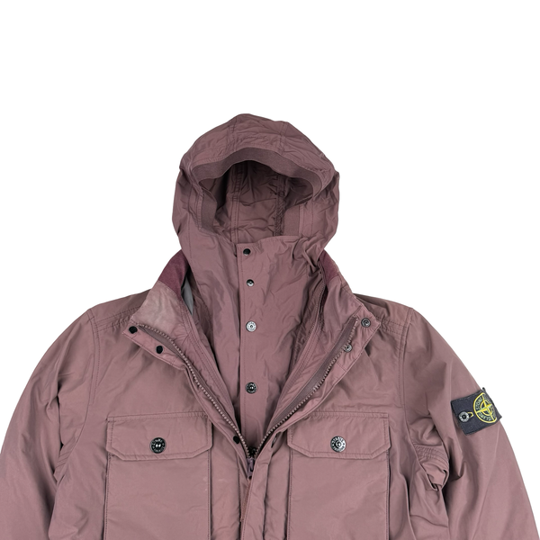 Stone Island 2015 Maroon Micro Reps Down Filled Puffer Field Jacket - Medium