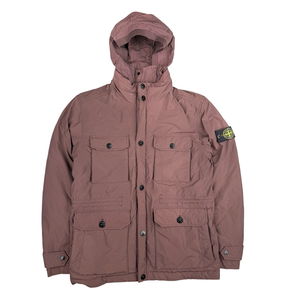Stone Island 2015 Maroon Micro Reps Down Filled Puffer Field Jacket - Medium