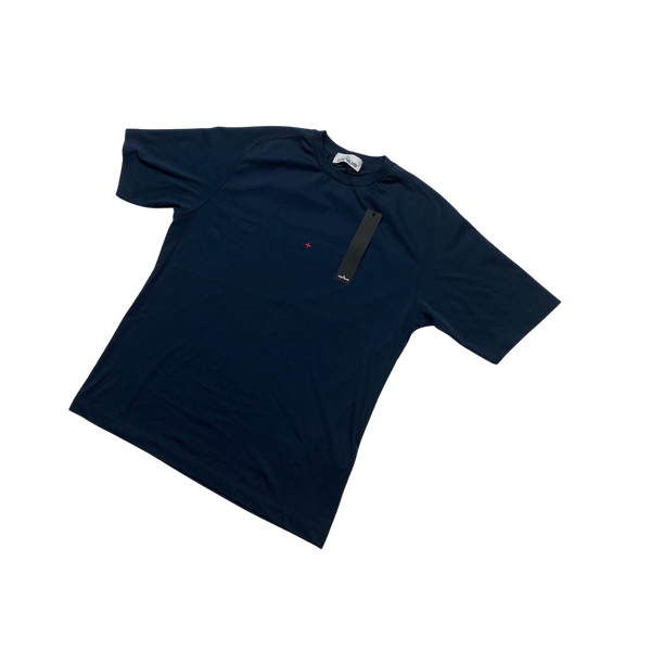 Stone Island 2021 Navy Blue Cotton T Shirt - Medium