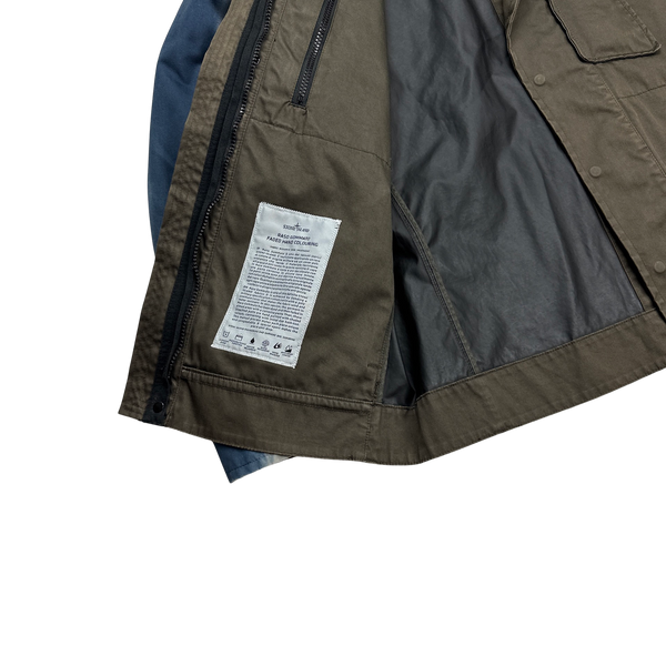 Stone Island 2013 RARE Raso Gommato Faded Hand Colouring Jacket - Large