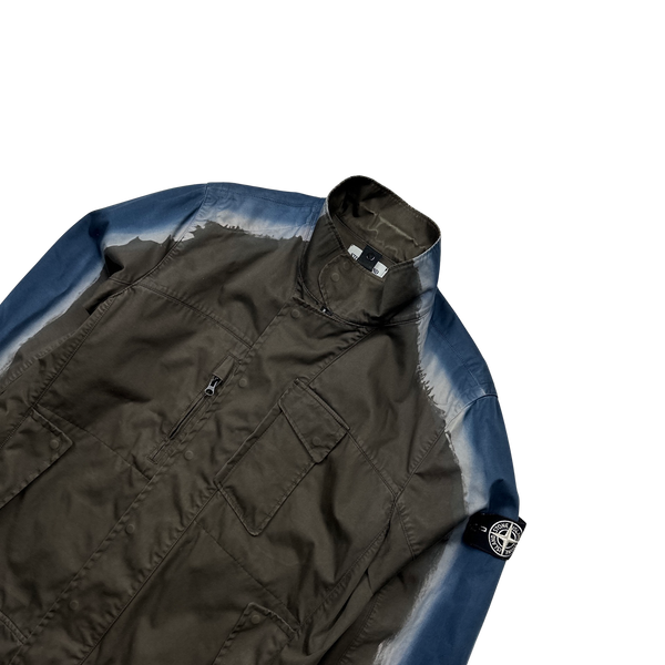 Stone Island 2013 RARE Raso Gommato Faded Hand Colouring Jacket - Large