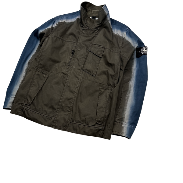 Stone Island 2013 RARE Raso Gommato Faded Hand Colouring Jacket - Large