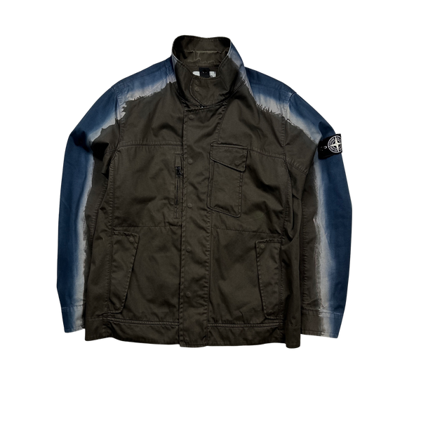 Stone Island 2013 RARE Raso Gommato Faded Hand Colouring Jacket - Large