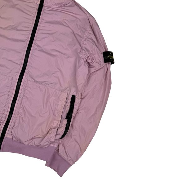 Stone Island 2020 Pink Crinkle Reps Bomber Jacket - Medium