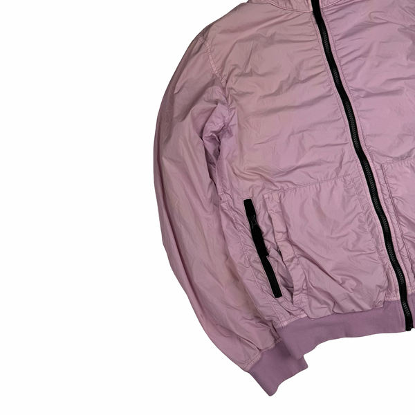 Stone Island 2020 Pink Crinkle Reps Bomber Jacket - Medium