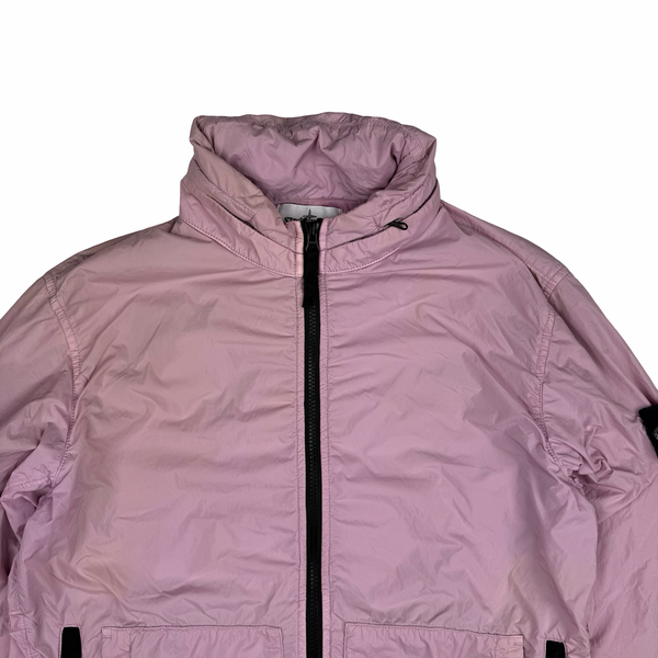 Stone Island 2020 Pink Crinkle Reps Bomber Jacket - Medium