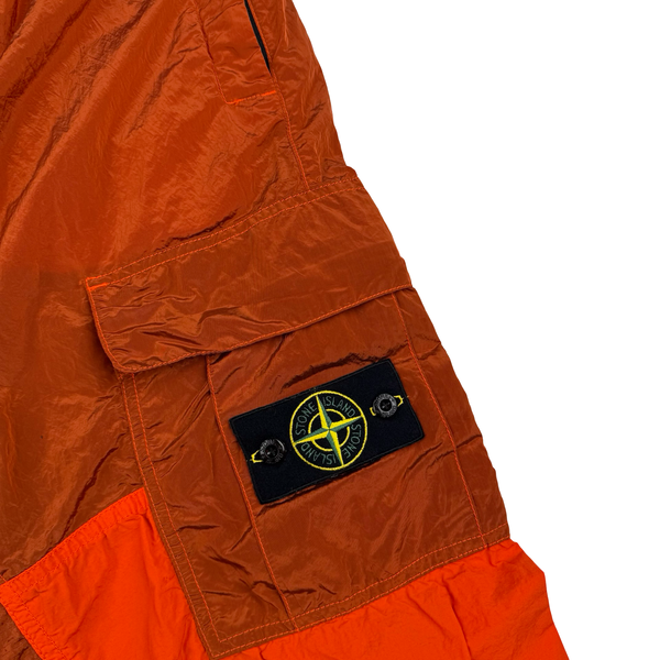 Stone Island 2019 Copper Nylon Crinkle Reps Lightweight RE T Cargo Trousers - 34" (Large)
