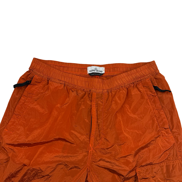 Stone Island 2019 Copper Nylon Crinkle Reps Lightweight RE T Cargo Trousers - 34" (Large)