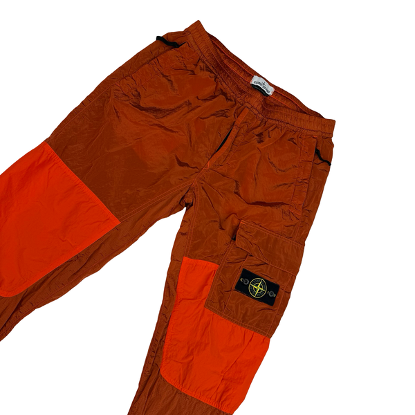 Stone Island 2019 Copper Nylon Crinkle Reps Lightweight RE T Cargo Trousers - 34" (Large)