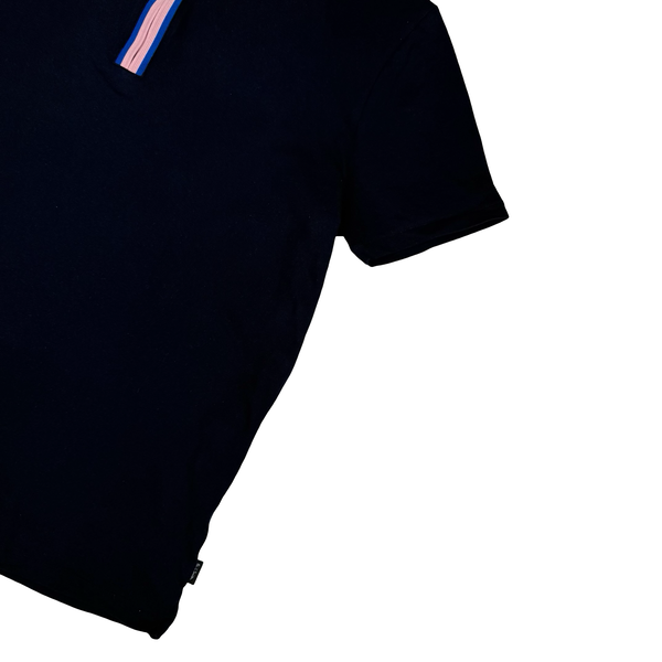 Paul Smith Navy Blue Organic Cotton Polo Shirt - Large