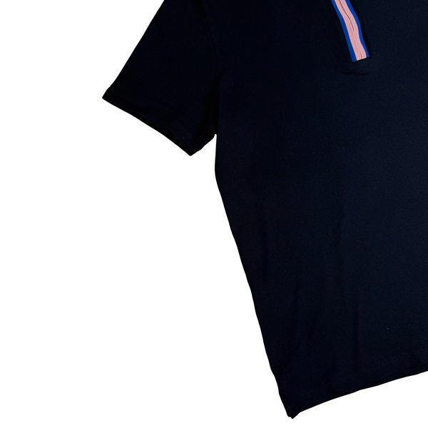 Paul Smith Navy Blue Organic Cotton Polo Shirt - Large