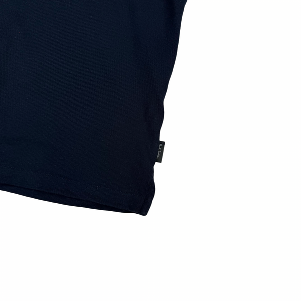Paul Smith Navy Blue Organic Cotton Polo Shirt - Large