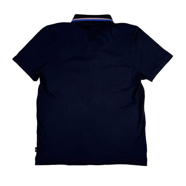 Paul Smith Navy Blue Organic Cotton Polo Shirt - Large