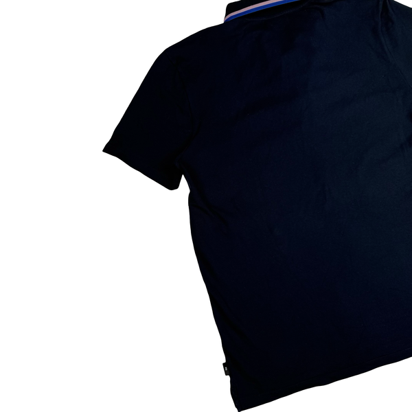 Paul Smith Navy Blue Organic Cotton Polo Shirt - Large