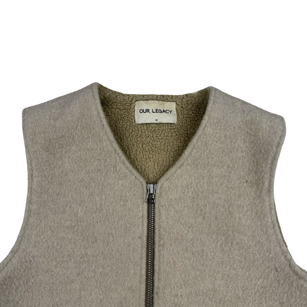 Our Legacy Beige Wool Gilet - Medium (48)