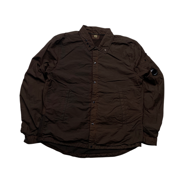 CP Company Brown Nylon Overshirt - Medium