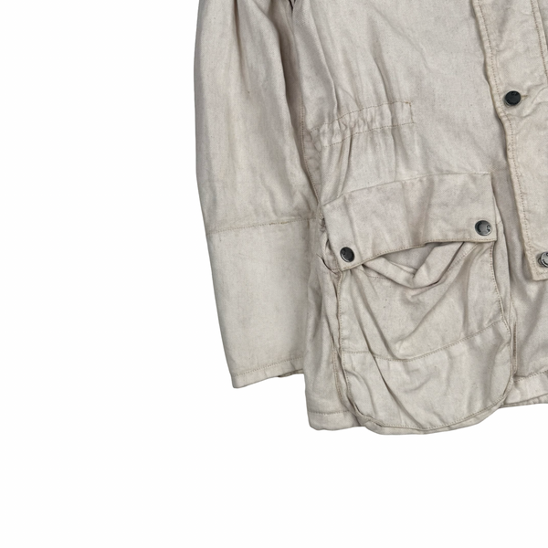CP Company Vintage Cream 2002 Lino Flax Cotton Watch Finder Jacket- Large