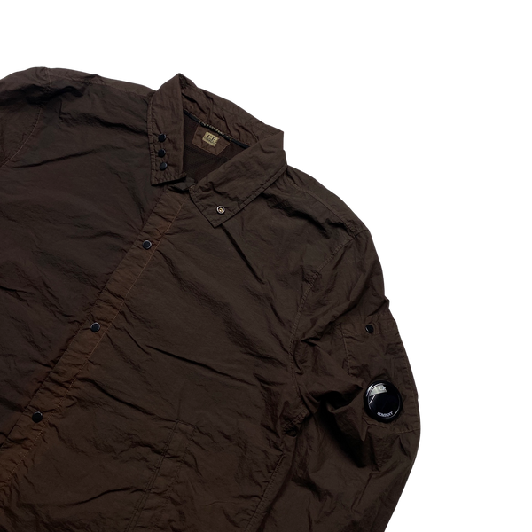 CP Company Brown Nylon Overshirt - Medium