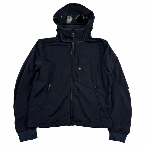 CP Company Navy Fleece Lined Nycra Stretch Goggle Jacket - Large (50)