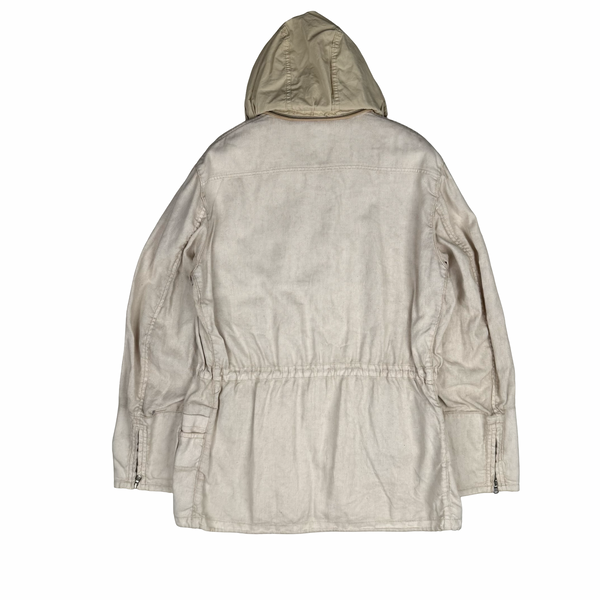 CP Company Vintage Cream 2002 Lino Flax Cotton Watch Finder Jacket- Large