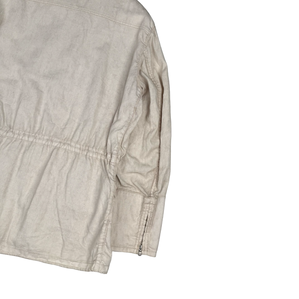 CP Company Vintage Cream 2002 Lino Flax Cotton Watch Finder Jacket- Large