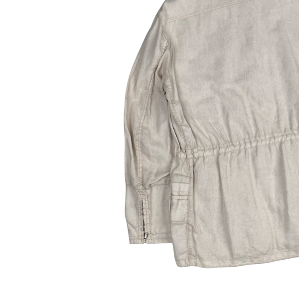 CP Company Vintage Cream 2002 Lino Flax Cotton Watch Finder Jacket- Large