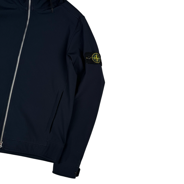 Stone Island 2017 Navy Blue Soft Shell - R Jacket - Medium
