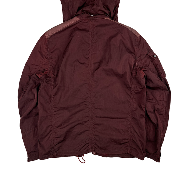 CP Company 50 Fili Maroon Multi pocket Goggle Jacket - XL
