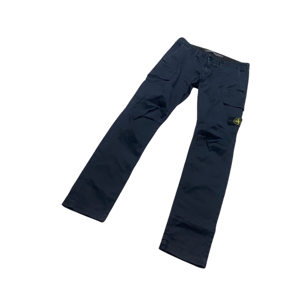 Stone Island Charcoal 2022 Skinny Fit Cargos - 31"