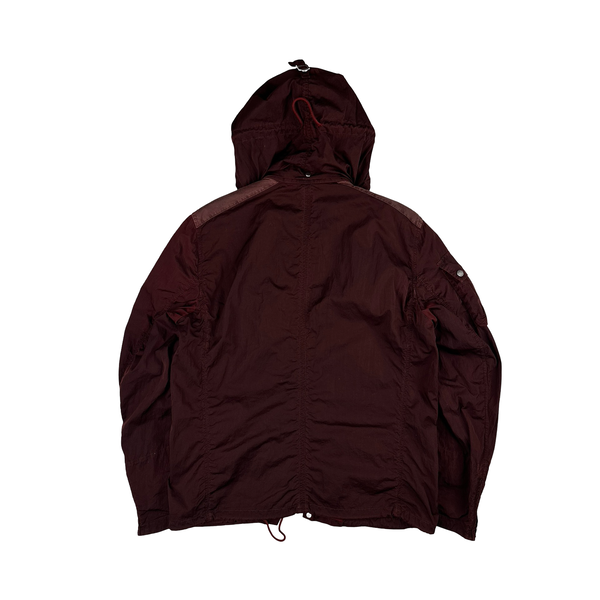 CP Company 50 Fili Maroon Multi pocket Goggle Jacket - XL