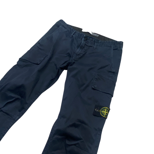 Stone Island Charcoal 2022 Skinny Fit Cargos - 31"