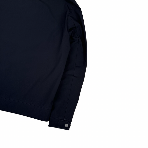 Stone Island Black Double Chest Pocket Nylon Overshirt - Large