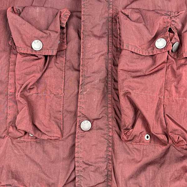 CP Company 50 Fili Maroon Multi pocket Goggle Jacket - XL