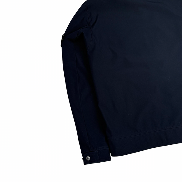Stone Island Black Double Chest Pocket Nylon Overshirt - Large