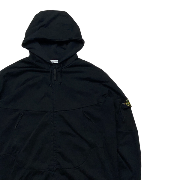 Stone Island Black Zipped Hooded Jumper XXL Mat s Island