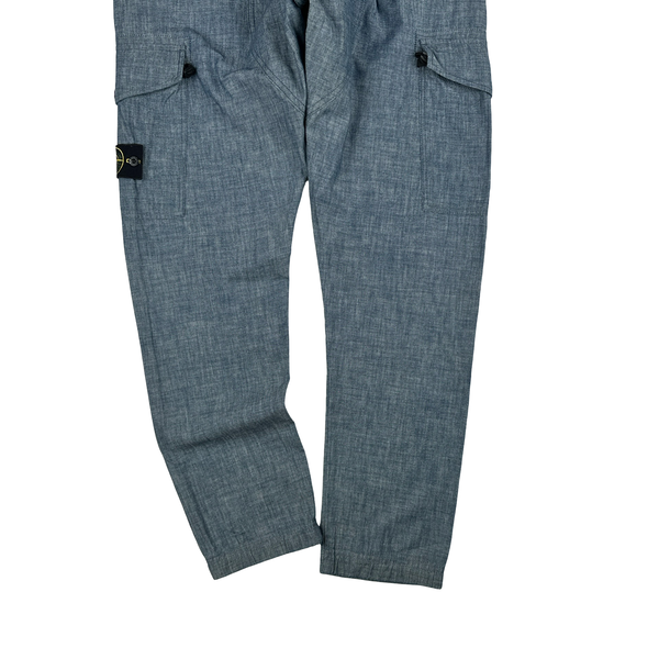 Stone Island 2018 Indigo Cotton RE Fit Cargos - 34"