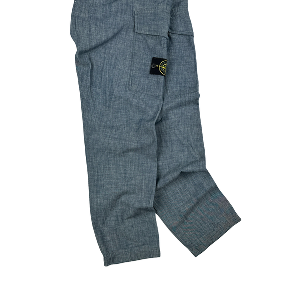 Stone Island 2018 Indigo Cotton RE Fit Cargos - 34"