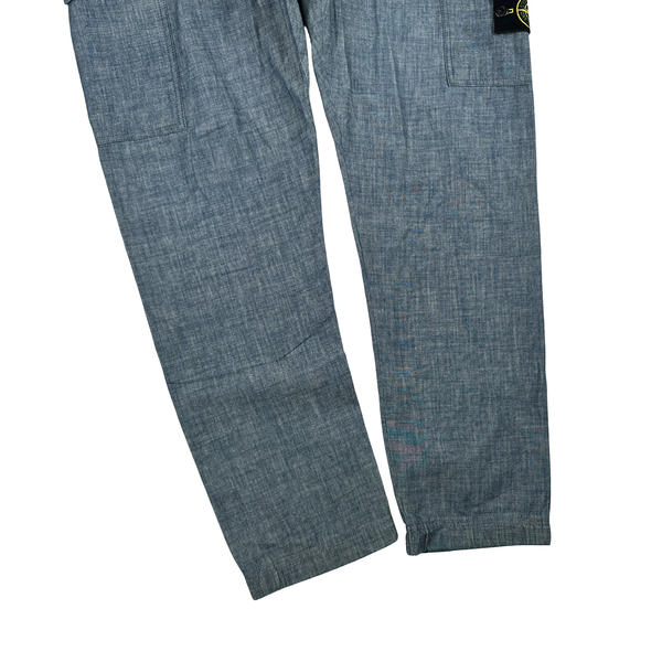 Stone Island 2018 Indigo Cotton RE Fit Cargos - 34"