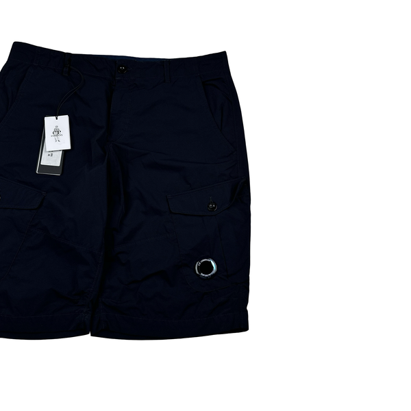 CP Company X Armani Navy Lens View Cargo Shorts - Medium