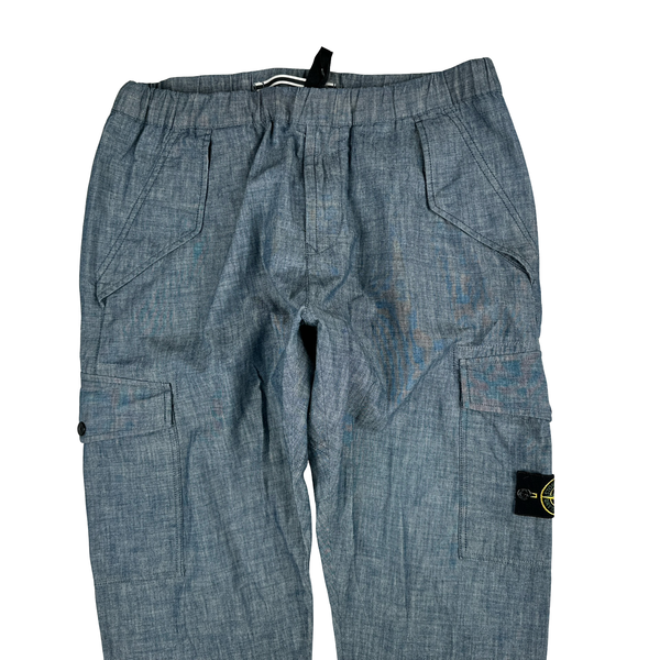 Stone Island 2018 Indigo Cotton RE Fit Cargos - 34"
