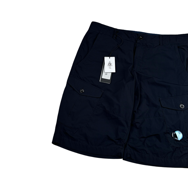 CP Company X Armani Navy Lens View Cargo Shorts - Medium