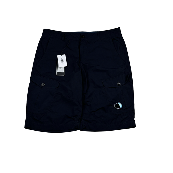 CP Company X Armani Navy Lens View Cargo Shorts - Medium