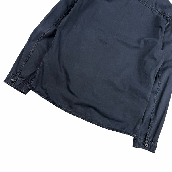 Stone Island 2019 Navy Cotton Zipped Overshirt - Small