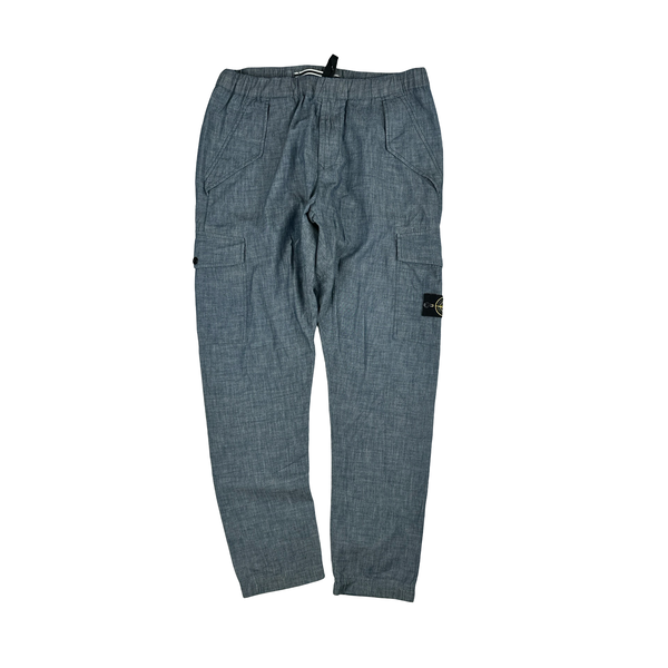 Stone Island 2018 Indigo Cotton RE Fit Cargos - 34"